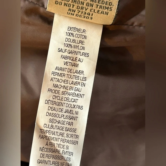 L.L. Bean Heavy cotton Woman's Cumberland Coat Size M Belted lined NWT - Picture 12 of 13